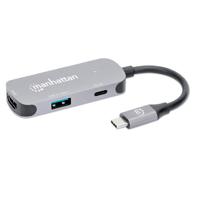 DOCKING USB,MANHATTAN,130707,-C 3 PTOS, HDMI/USB-A/USB-C PD