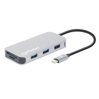 [AC-10877] DOCKING USB,MANHATTAN,130615,-C  8 PTOS, HDMI, USB-C PD/2XUSBV3.2/USBV2.0, RED,SD/MICRO SDD
