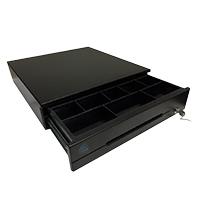 [CAJ-13] CAJON DE DINERO EC LINE HEAVY DUTY METALICO EC-CD-200M, NEGRO, COMPARTIMENTOS 5 BILLETES - 8 MONEDAS AJUSTABLE, RJ11