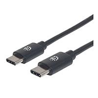 CABLE USB,MANHATTAN,354868,-C V2.0, C-C 0.5M NEGRO  60W, 480MBPS