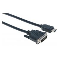 [CB-1356] CABLE HDMI,MANHATTAN,372510, - DVI-D M-M  3.0M