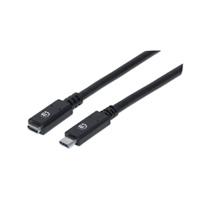 [CB-1495] CABLE USB,MANHATTAN,355230,-C V3.1, EXT. 0.5M NEGRO 10GBPS 5A