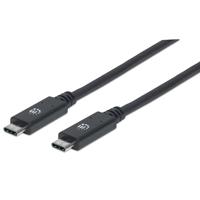 [CB-1496] CABLE USB,MANHATTAN,355223,-C V3.1, C-C 1.0M NEGRO 10GBPS 5A