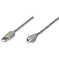 [CB-164] CABLE USB,MANHATTAN,165211, EXTENSION 1.8M, GRIS