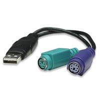 [CB-169] CONVERTIDOR USB,MANHATTAN,179027, A PS/2 ,2 PUERTOS TECLADO Y MOUSE
