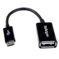[CB-1957] CABLE ADAPTADOR DE 12CM MICRO USB MACHO A USB A HEMBRA OTG PARA TABLETS SMARTPHONES TELFONOS INTELIGENTES - NEGRO - STARTECH.COM MOD. UUSBOTG