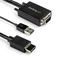 [CB-2319] CABLE ADAPTADOR DE VGA A HDMI DE 2M CON AUDIO - 1920 X 1080 - CONVERTIDOR ACTIVO VGA A HDMI - MACHO A MACHO - STARTECH.COM MOD. VGA2HDMM2M