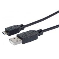 [CB-314] CABLE USB,MANHATTAN,325677, V2 A-MICRO B, BOLSA PVC 0.5M NEGRO