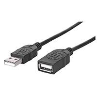 [CB-413] CABLE USB,MANHATTAN,338653, V2.0 EXT. TIPO A  1.8M NEGRO