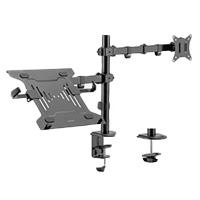 [AC-12406] SOPORTE ACTECK ENFORCE ZONE SM480 / PARA MONITOR 17-32 PULG Y LAPTOP 10-15.6 PULG / ARTICULADO / PARA ESCRITORIO / INCLINACION Y GIRO AJUSTABLE / MAX 9KG MONITOR - 4 KG LAP / NEGRO / AC-939652