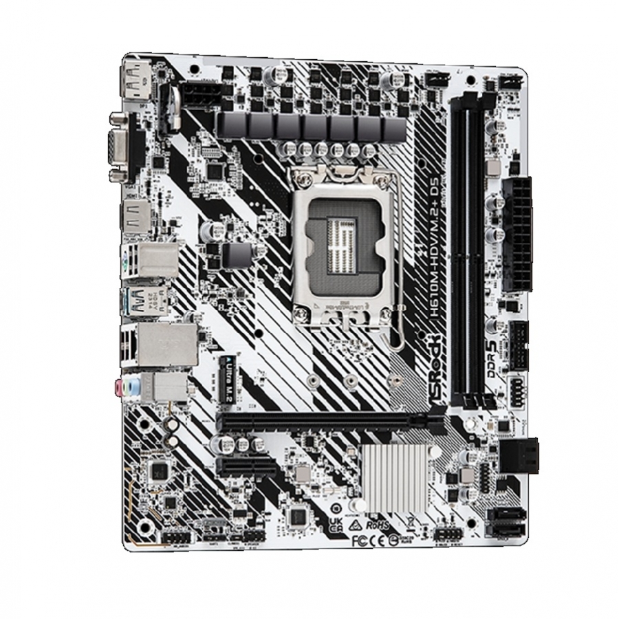 [MB-1484] MB ASROCK H610M-HDV/M.2 D5 / DDR5 / X1 PS2 / X1 VGA / X1 HDMI / X1 DP / X1 USB 3.2 / X1 USB 3.2 TIPO C / X4 USB 2.0 / X1 LAN 1 GBE / SOCKET 1700