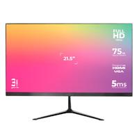 [MNL-2127] MONITOR ACTECK CAPTIVE VIVID SP215 / 21.5 PULGADAS / PLANO / FULL HD / 75 HZ / 5 MS / VGA HDMI DC / PANEL VA / FINO BIZEL / 3 AÑOS DE GARANTIA / NEGRO / AC-933858