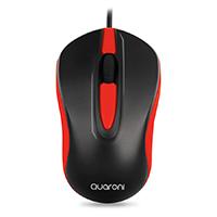 [MS-1432] MOUSE OPTICO QUARONI ALAMBRICO COLOR ROJO 1200 DPI