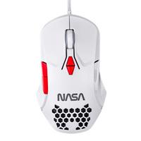 [MS-1537] MOUSE GAMER NASA BY TECHZONE NS-GM04 ALAMBRICO LED RGB BLANCO 7 BOTONES HASTA 6400 DPIS
