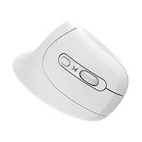 [MS-1595] MOUSE VERTICAL INALAMBRICO 800 A 1200 DPI SILENCIOSO CONECTOR USB ERGONOMICO PERFECT CHOICE SNOUSE - BLANCO