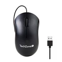[MS-1612] MOUSE - TECHZONE - TZACMOA01 - ALAMBRICO - OPTICO - 1200 DPI - 1.5MTRS - 2 BOTONES + SCROLL - NEGRO