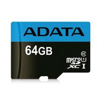 [RAM-3191] MEMORIA ADATA MICRO SDXC/SDHC 64GB UHS-I 100MB/25MB CLASE 10 V10 A1 C/ADAPTADOR AUSDX64GUICL10A1-RA1