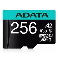 MEMORIA ADATA MICRO SDXC/SDHC 256GB UHS-I 100MB/85MB CLASE 10 V30 A2 C/ADAPTADOR AUSDX256GUI3V30SA2-RA1