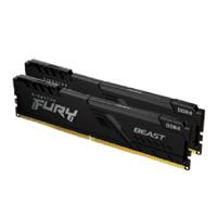 [RAM-4314] MEMORIA RAM KINGSTON DIMM DDR4 16GB 2X8GB 3200MT/S FURY BEAST BLACK XMP CL16 288PIN 1.35V C/DISIPADOR DE CALOR P/PC/GAMER/ALTO RENDIMIENTO KIT 2 KF432C16BBK2/16