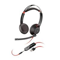 [SPK-1738] DIADEMA HP POLY 8X231AA BLACKWIRE C5220/ ALAMBRICA BINAURAL USB-A USB-C 3,5MM MICROFONO CANCELACION DE RUIDO ALMOHADILLAS DE VINIPIEL CONTROL DE LLAMADAS COLOR NEGRO CON NARANJA