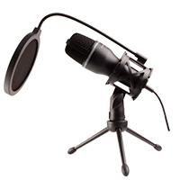 [SPK-2175] MICROFONO 3.5MM CON FILTRO Y TRIPIE PERFECT CHOICE NEGRO