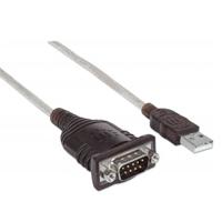 CONVERTIDOR,MANHATTAN,151849, USB A SERIAL DB9M 1.8M CHIP PL-2303RA