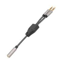 [AC-9923] ADAPTADOR,MANHATTAN.356121, AUDIO 3.5MM 1 H A 2 M, 15CM, CABLE QUE DIVIDE AUDIO PARA AUDIFONO Y MIC, ALUMINIO PLATEADO
