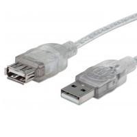 [CB-222] CABLE USB,MANHATTAN,340496, V2.0 EXT. 3.0M PLATA
