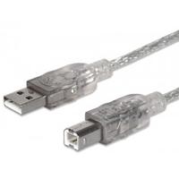 [CB-223] CABLE USB,MANHATTAN,340458, V2.0 A-B  3.0M, PLATA