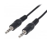 CABLE AUDIO,MANHATTAN,334594, ESTEREO 3.5MM M-M 1.8M NEGRO