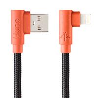 [CB-2593] CABLE LIGHTNING HUNE HIEDRA SUSTENTABLE TRENZADO 90ª 1.2M COMPATIBLE CON IPHONE (CORTEZA)