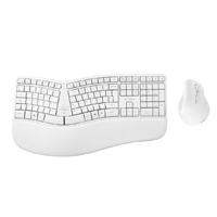 [KB-982] KIT ACTECK CREATOR VIRTUOS FITT MK770 / TECLADO Y MOUSE VERTICAL / INALAMBRICO / USB / MULTIMEDIA / 118 TECLAS / ESPAÑOL / RECARGABLE / 2400 DPI AJUSTABLE/ OPTICO / BLANCO / AC-936255