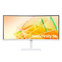 [MNL-2547] MONITOR LED SAMSUNG 34 PULGADAS /VIEWFINITY S6/ULTRA-WQHD(3440 X 1440)/ VA / WIDESCREEN /CURVO/ DP/ HDMI/ HUB USB /TB/ 100HZ/ BLANCO