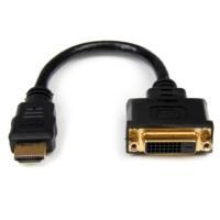[AC-8630] CABLE ADAPTADOR DE 20CM HDMI A DVI - DVI-D HEMBRA - HDMI MACHO - CABLE CONVERTIDOR DE VIDEO - NEGRO - STARTECH.COM MOD. HDDVIMF8IN