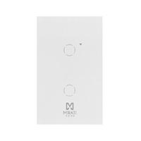 [SH-32] APAGADOR INTELIGENTE DE PARED MIRATI DE 2 APAGADORES TOUCH WIFI 2.4HZ BLUETOOTH // COMPATIBLE CON ANDROID E IOS // FUNCIONA CON ALEXA Y ASISTENTE DE GOOGLE