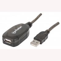 CABLE USB,MANHATTAN,150958, V2.0 EXT. ACTIVA 20.0M NEGRO