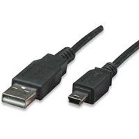 [CB-386] CABLE USB,MANHATTAN,33375, V2.0 A-MINI B 1.8M NEGRO