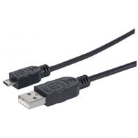[CB-934] CABLE USB,MANHATTAN,307161, V2 A-MICRO B, BOLSA PVC 1.0M NEGRO