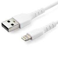 CABLE DE CARGA DE 1M USB A LIGHTNING - CABLE LIGHTNING CERTIFICADO MFI APPLE - CABLE LIGHTNING DE SERVICIO PESADO - BLANCO - STARTECH.COM MOD. RUSBLTMM1M