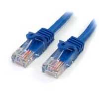 [CB-1870] CABLE DE 5M DE RED ETHERNET CAT5E RJ45 SIN TRABA SNAGLESS - AZUL - STARTECH.COM MOD. 45PAT5MBL