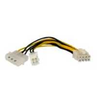 [CB-1940] CABLE ADAPTADOR DE 15CM PARA FUENTE DE PODER - ALIMENTACIN CPU INTERNO 4 PINES A 8 PINES EPS CON LP4 - HEMBRA A MACHO - STARTECH.COM MOD. EPS48ADAP