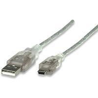 [CB-201] CABLE USB,MANHATTAN,333412, V2.0 A-MINI B 1.8M PLATA
