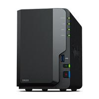 NAS SYNOLOGY DS223 /2 BAHIAS NUCLEO CUDRUPLE 1.7 GHZ /2GB DDR4/ LAN GIGABIT X1/USB 3.2 X3/SATA/HOT-SWAP/ SIN DISCOS/ REALTEK RTD1619B/HASTA 36 TB