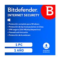 [SWS-3849] ESD BITDEFENDER INTERNET SECURITY / 1 USUARIO / 1 AÑO ENTREGA ELECTRONICA