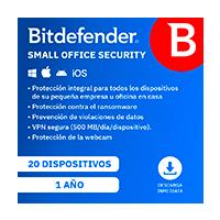 [SWS-4337] ESD BITDEFENDER SMALL OFFICE SECURITY, 20 PC + 1 SERVIDOR + 1 CONSOLA CLOUD, 1 AÑO (ENTREGA ELECTRONICA)