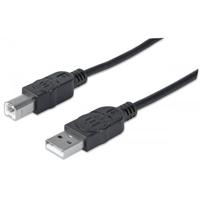 [CB-948] CABLE USB,MANHATTAN,337779, V2.0 A-B  5.0M, ALTA VELOCIDAD,NEGRO