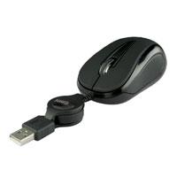 [MS-778] MOUSE MINI ALAMBRICO RETRACTIL OPTICO 1000 DPI CONECTOR USB EASY LINE BY PERFECT CHOICE - NEGRO