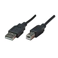 CABLE USB,MANHATTAN,374507, V2.0 A-B  0.5M, NEGRO